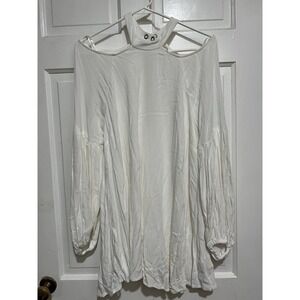 White Long Sleeve Free People Women's Shirt Size Small
